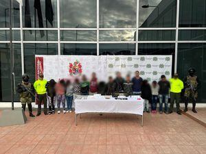 Los catorce presuntos integrantes del Tren de Aragua fueron capturados por dos delitos.