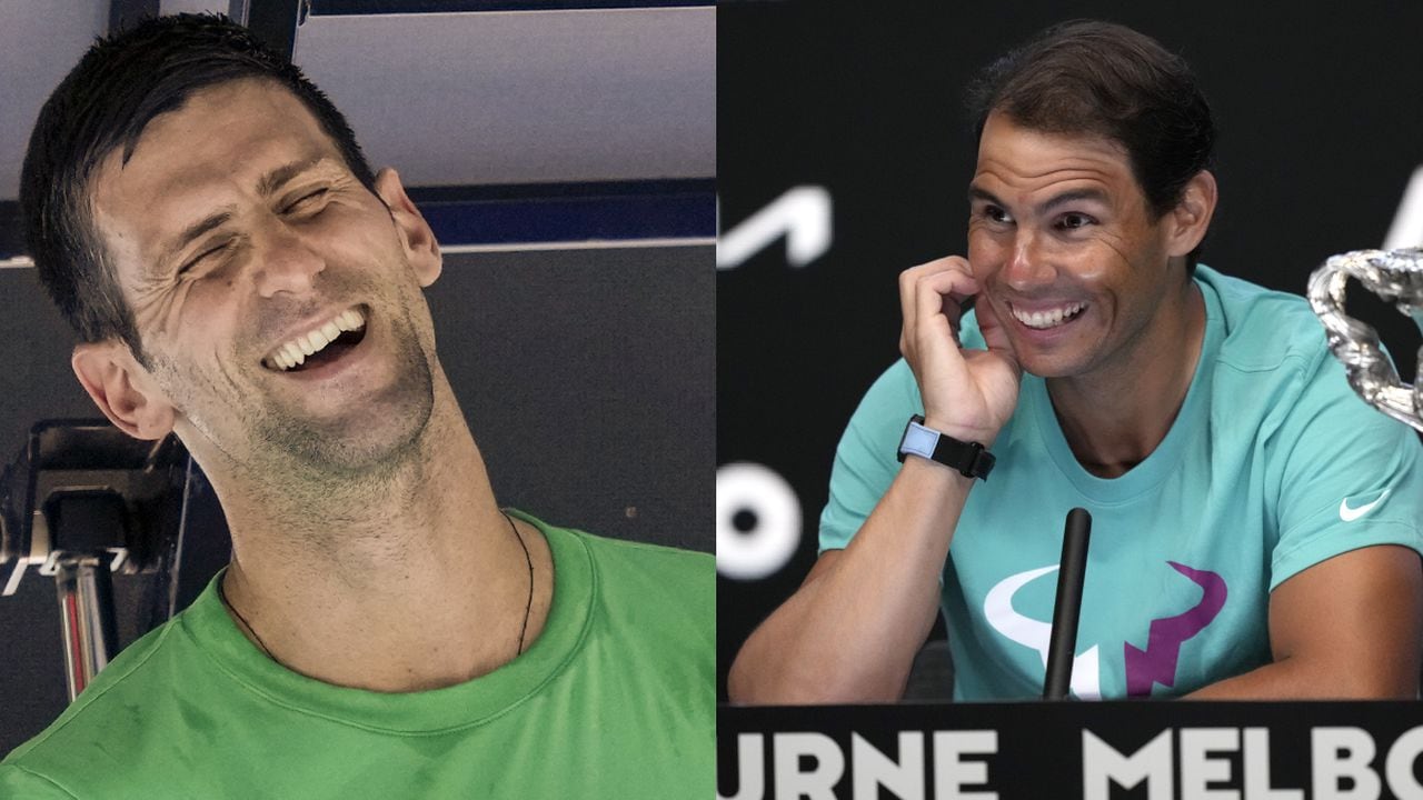 Novak Djokovic y Rafa Nadal. Foto: AP/Mark Baker/Simon Baker