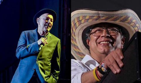 El presidente Gustavo Petro agradeció el apoyo del cantande Rubén Blades.