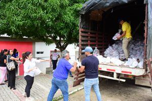 En el punto de acopio se han recibido más de 79.500 ayudas humanitarias.
