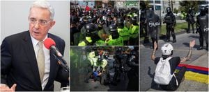 El expresidente Álvaro Uribe y las imágenes que deja la jornada del 28 de abril en Colombia