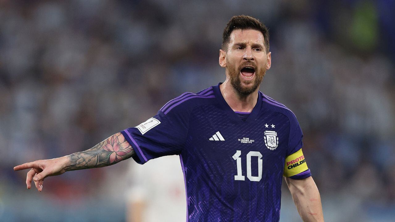 Lionel Messi, jugador de Argentina en el juego con Polonia.