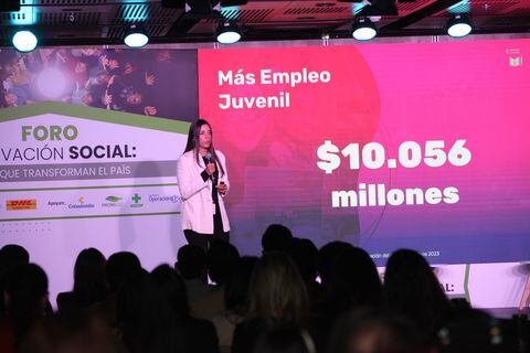 Marcela Dávila, directora ejecutiva de la Fundación Promigas, durante el foro el foro ‘Innovación social: ideas que transforman el país’.