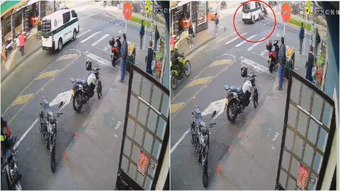 Impactante video del momento en que patrulla de la Policía choca a una moto con dos pasajeros; uno de ellos murió