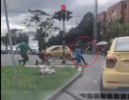 Robo contra ciclista en la localidad de Engativá, Bogotá.