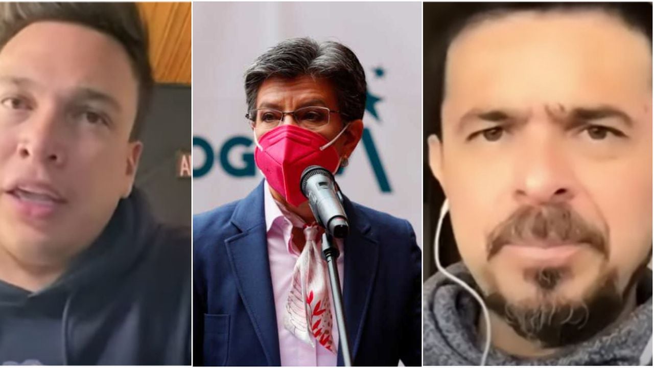 Tato Devia, Claudia López y Diego Camargo, comediantes y alcaldesa de Bogotá