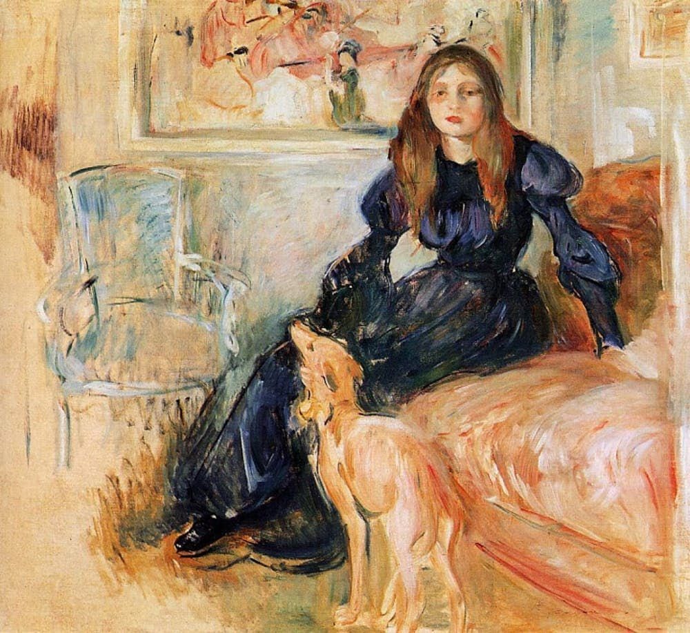 ‘Julie Manet y su labrador’, de Berthe Morisot (1893). Wikimedia Commons
