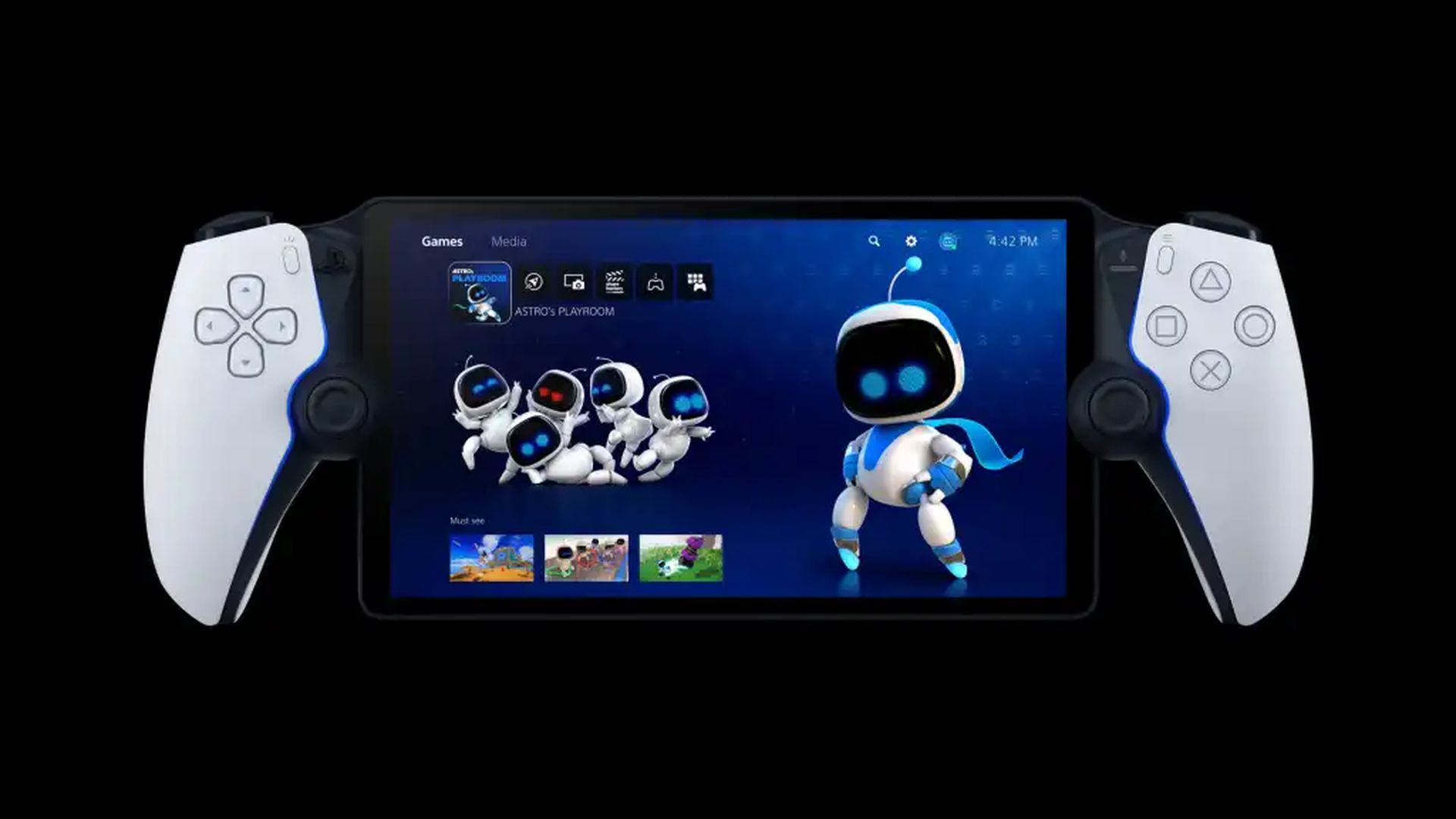 PlayStation Portal nueva para juego remoto de PS5 y auriculares