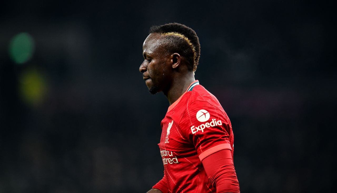 LONDON, ENGLAND - DECEMBER 19: (THE SUN OUT, THE SUN ON SUNDAY OUT) Sadio Mane of Liverpool during the Premier League match between Tottenham Hotspur  and  Liverpool at Tottenham Hotspur Stadium on December 19, 2021 in London, England. (Photo by Andrew Powell/Liverpool FC via Getty Images)