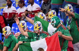 Hinchas mexicanos en el Mundial de Qatar.