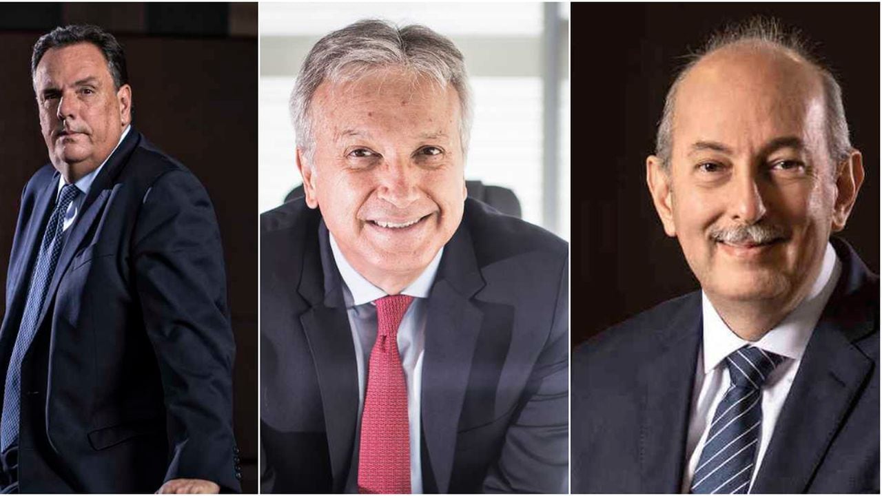 Jorge Mario Velásquez, presidente del Grupo Argos; Gonzalo Pérez, presidente de Grupo Sura y Carlos Ignacio Gallego, presidente de Grupo Nutresa