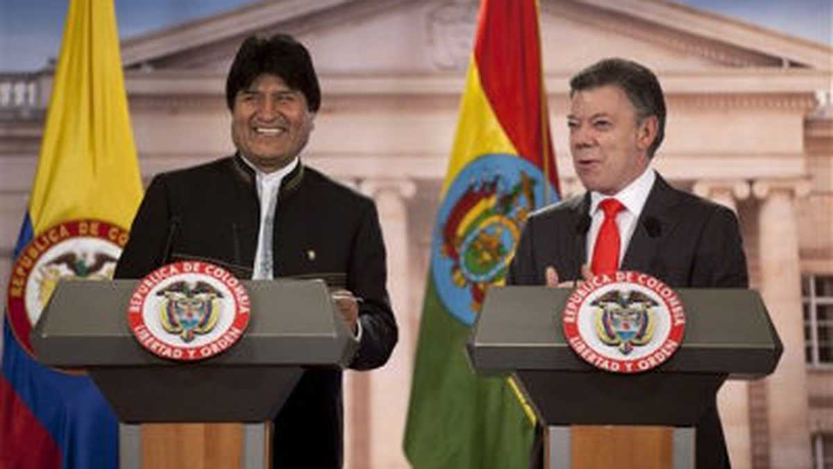 El presidente boliviano Evo Morales visitó a su homólogo colombiano Juan Manuel Santos, el pasado miércoles.