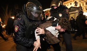 Desde el gobierno ruso se prohibió cualquier manifestación callejera contra la guerra de Ucrania