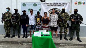 Los capturados, responsables de extorsionar comerciantes de huevo en Tuluá, Valle del Cauca.