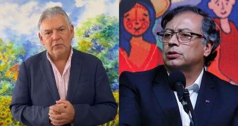 De izquierda a derecha: Jaime Alberto Cabal, presidente de Fenalco, y el presidente Gustavo Petro.