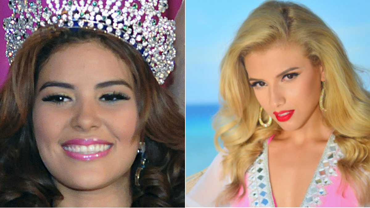 Izquierda: María José Alvarado fue asesinada por el novio de su hermana en noviembre. Derecha: actual Miss Honduras, Gabriela Ordóñez.
