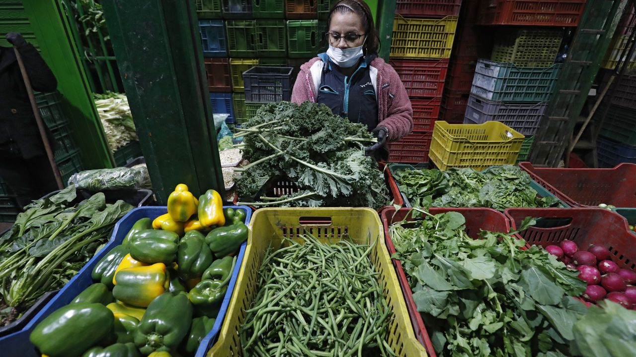 Central de Abastos de Bogotá, venta de verduras y legumbres