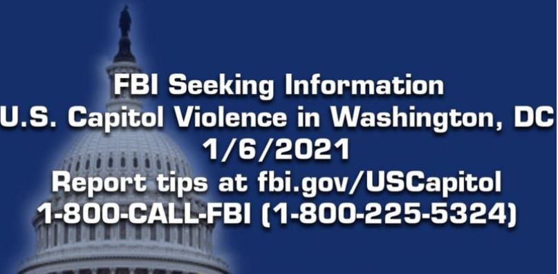 El FBI ha pedido la colaboración ciudadana para arrestar a los responsables de los actos vandálicos del 6 de enero en el Congreso de EE.UU.