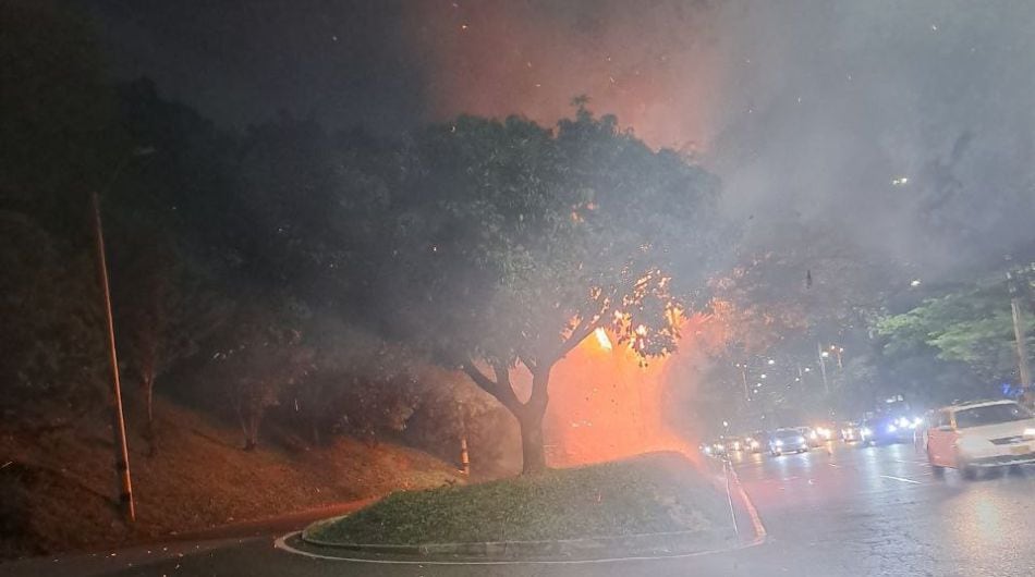 Incendio en la 'casa en el árbol de Medellín'.