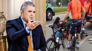 El presidente Iván Duque envió emotivo mensaje al ciclista Egan Bernal tras sufrir fuerte accidente.