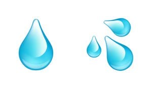 Vector blue water drop icon set. Illustration vector graphic of water drop. 3d illustration