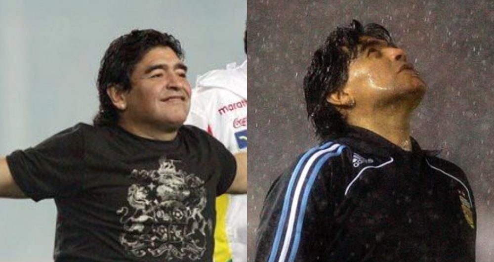 La cirugía de Maradona le cambió la papada y los cachetes.