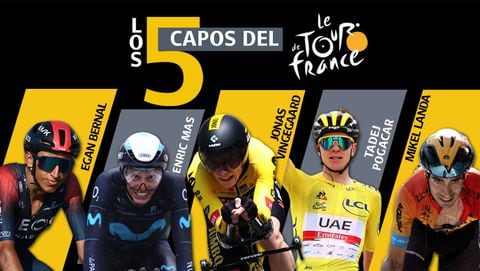 Egan Bernal, Enric Mas, Jonas Vingegaard, Tadej Pogacar y Mikel Landa, cinco favoritos al Tour de Francia 2023.