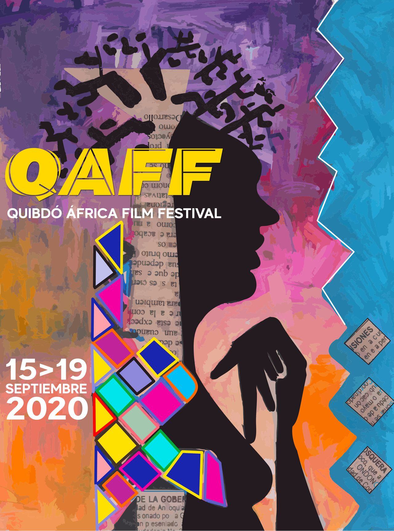 Afiche oficial del Quibdó África Film Festival 2020