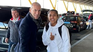 Manuela Vanegas, de la Selección Colombia y Zidane en un aeropuerto de Europa