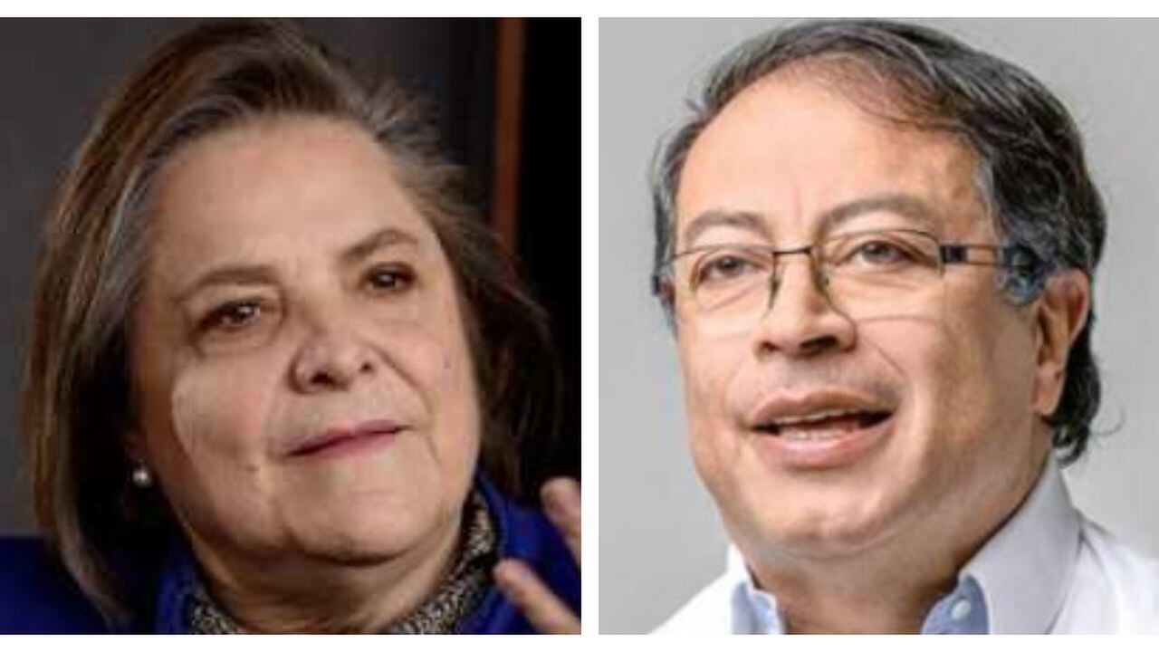 Clara López y Gustavo Petro