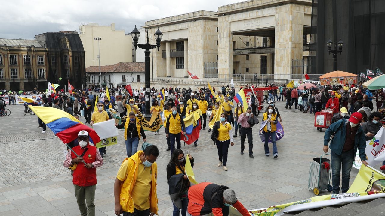 Paro nacional marchas cra 7 plaza de bolívar