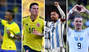 Brasil, Colombia, Argentina y Uruguay en las Eliminatorias Sudamericanas
