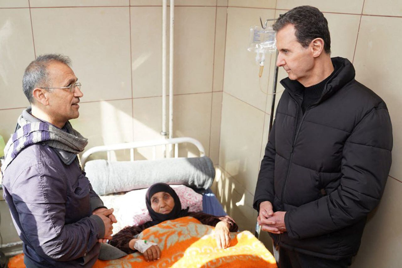 Bashar al-Ásad, presidente de Siria, ha habilitado dos fronteras para recibir ayudas internacionales. Foto: AFP.