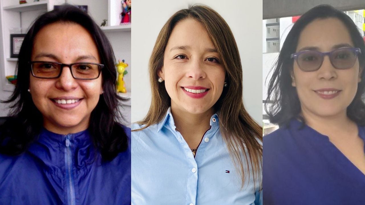Paola Barato, Andrea Ramírez y Johanna Flórez, científicas premiadas.