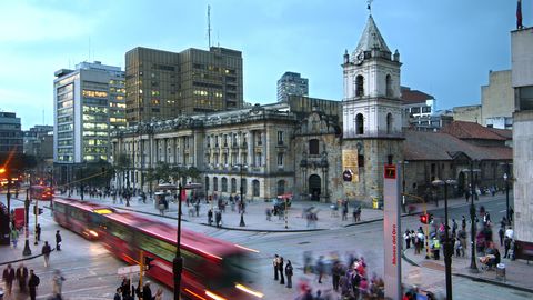 Panorámica del centro de Bogotá, en Colombia