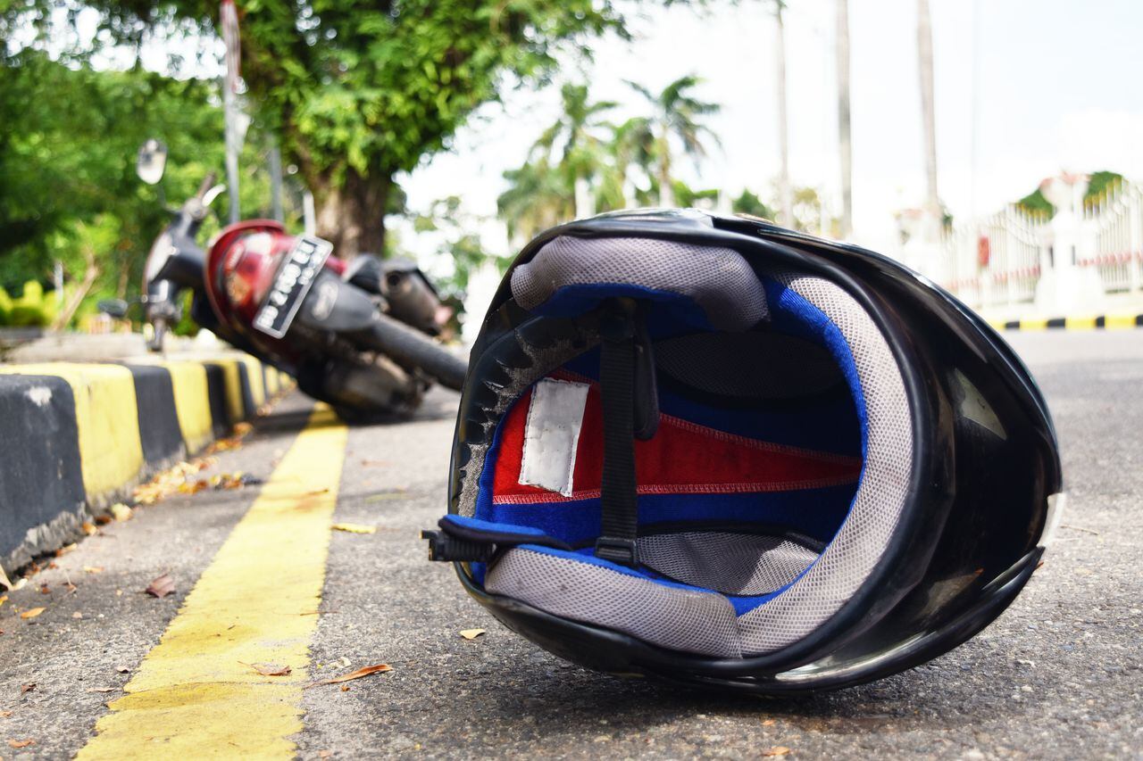 Accidente de tránsito de motocicleta