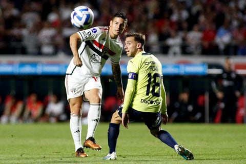 James Rodríguez en el duelo de Sao Paulo ante Liga de Quito