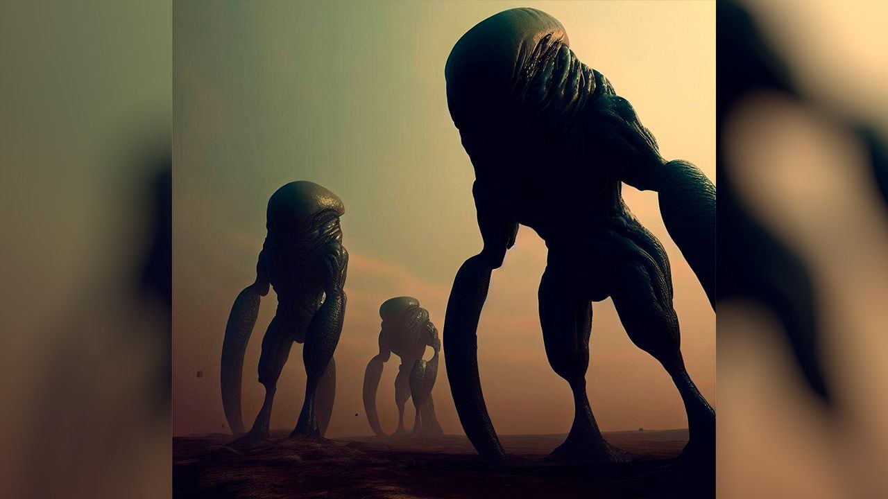 Inteligencia artificial imagina que algunas especies extraterrestres tendrían cuerpos gigantescos.