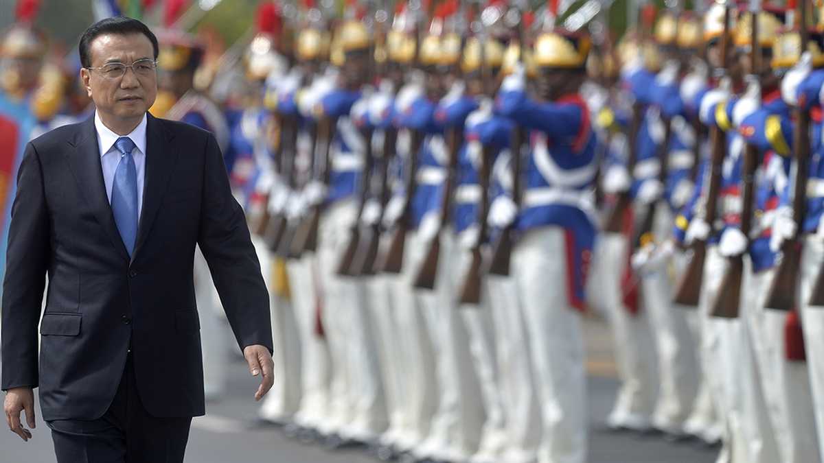 El primer ministro chino Li Keqiang durante su visita a Brasil.