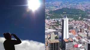 Eclipse solar en Medellín.