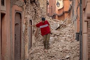 Escombros del terremoto de 6,8 en Marruecos.