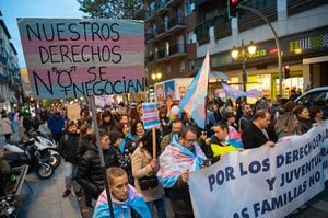 La 'ley trans' en España fue aprobada en primera lectura en el Congreso en diciembre de 2022 y validada por el Senado hace una semana.