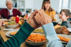 La oración para dar gracias por los alimentos.