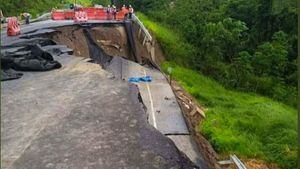 La vía Bucaramanga - Barrancabermeja presentó un hundimiento a menos de un mes de que fuese inaugurada.
