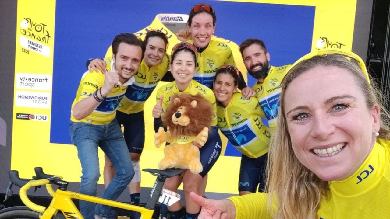 Paula Patiño, Movistar Team en el Tour de Francia 2022. Foto: Prensa Movistar Team.