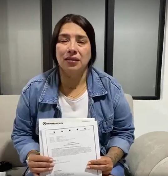 El hospital de Miami le envió una carta a Paola Durán, solicitándole de carácter urgente que viaje a Estados Unidos.