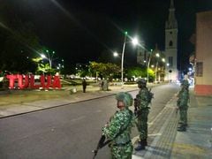 Son 162 hombres de la Tercera Brigada del Ejército los que están custodiando las calles de Tuluá, en acompañamiento a la Policía.