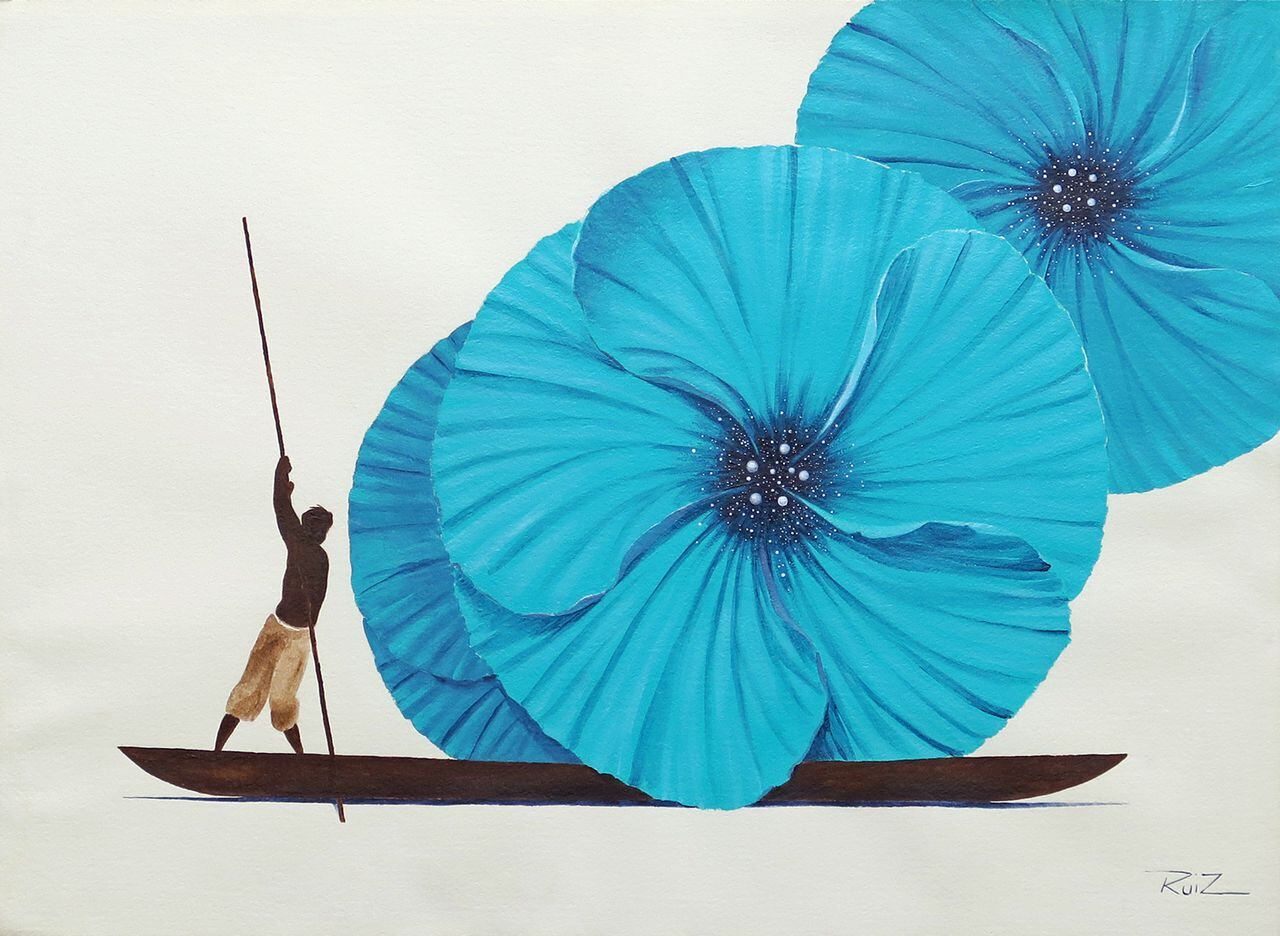 Pedro Ruiz, Amapola azul, 2020. Cortesía de Beatriz Esguerra Arte.