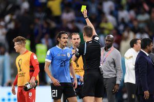 Edinson Cavani, delantero de Uruguay en el Mundial de Qatar.