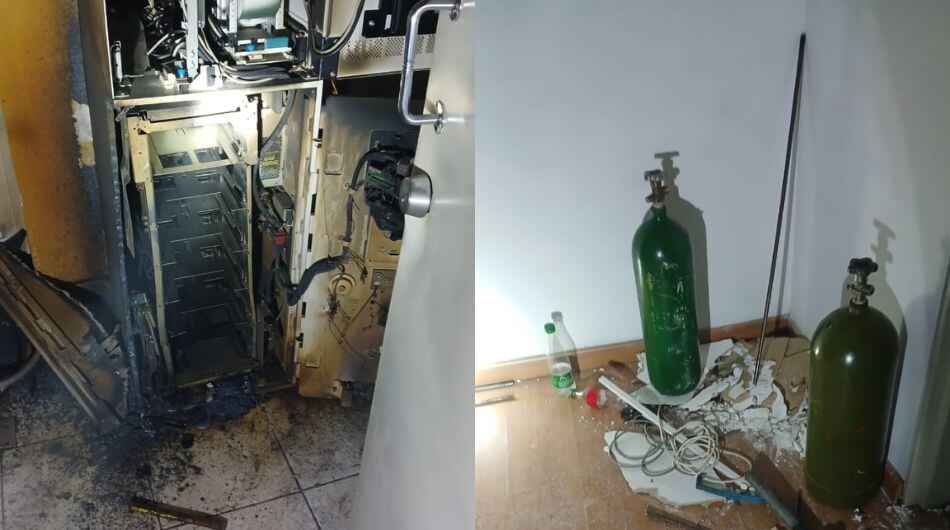 Ladrones usaron herramientas para vaciar cajero automático en Barranquilla.